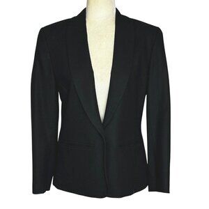 Pendleton 100% Wool Blazer Black Tailored Classic Workwear Jacket Sz 6